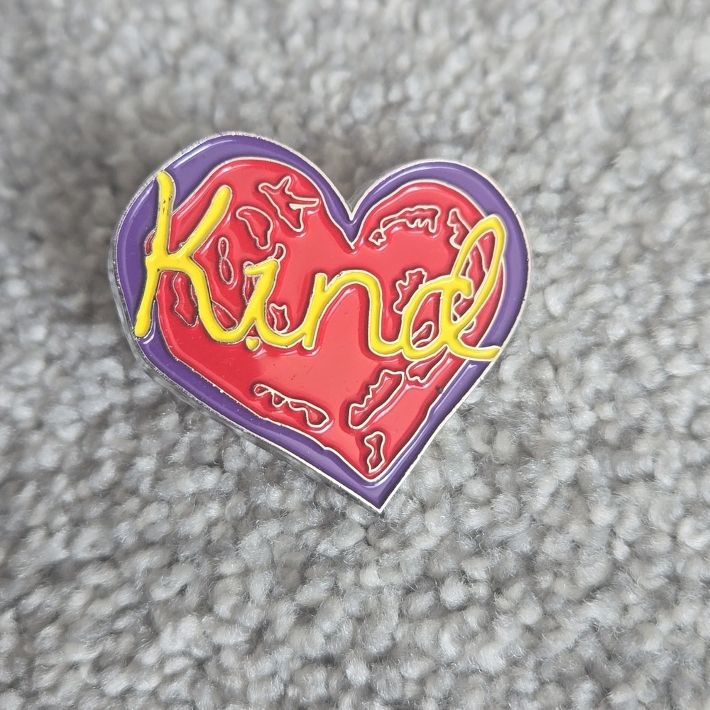 Kind Heart Shaped Pin